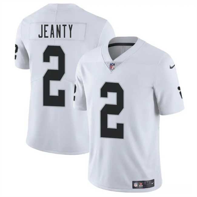 Men & Women & Youth Las Vegas Raiders #2 Ashton Jeanty White 2025 Draft Vapor Untouchable Limited Stitched Jersey->kansas city chiefs->NFL Jersey